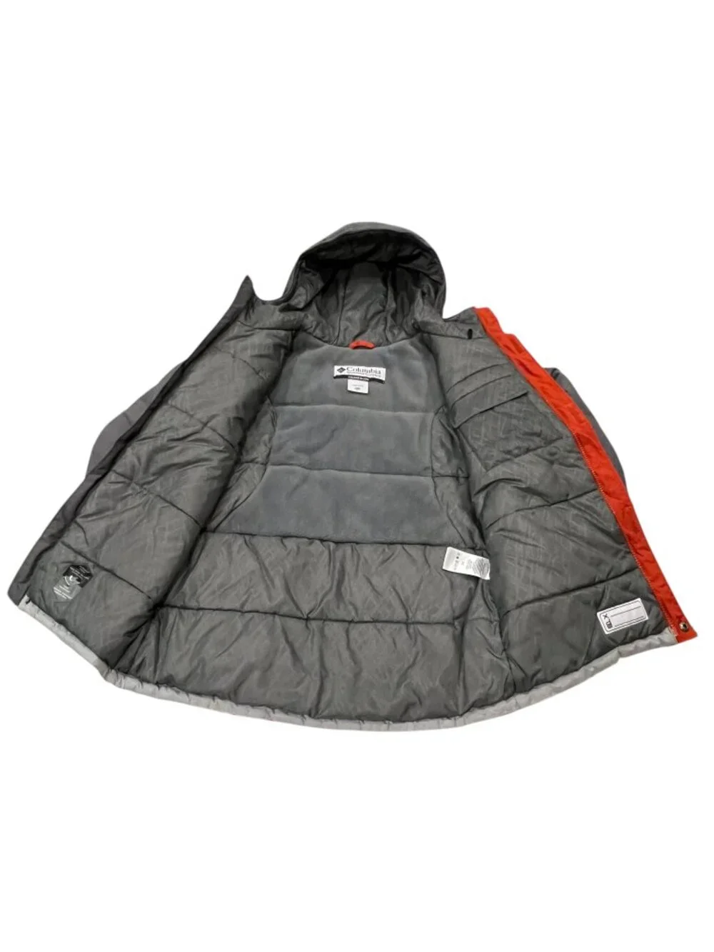 Columbia Youth Bugaboo Omni Shield Winter Jacket, Gray Orange, L 14/16